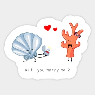 will you marry me ? Sticker